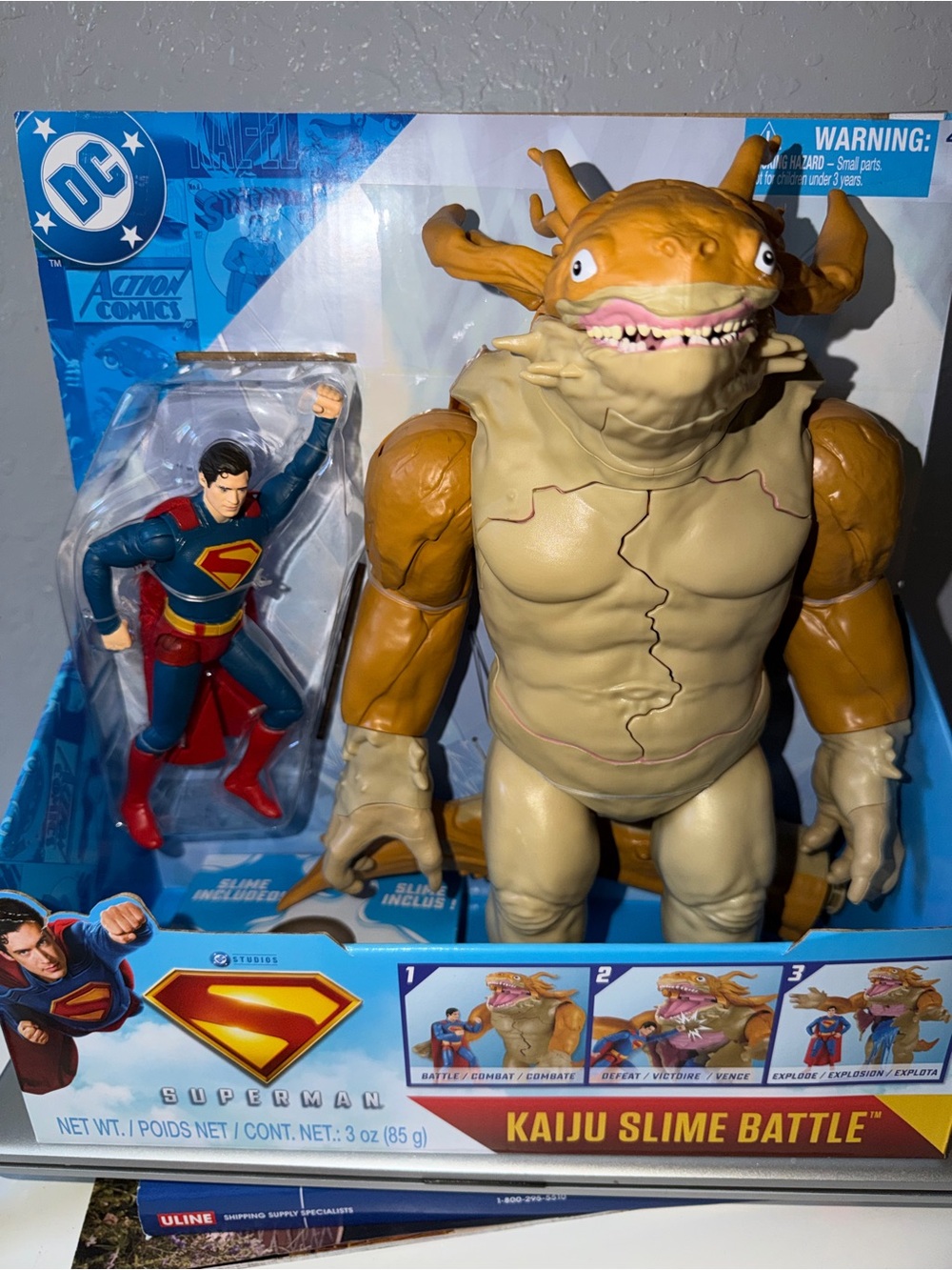 DC Superman Kaiju Slime Battle Action Figures - Tan & Brown